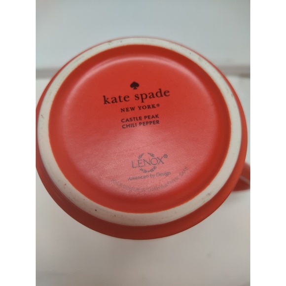 Kate Spade New York Lenox Dinner Ware Castle Peak Mug Chili Pepper Red Orange - Picture 3 of 4